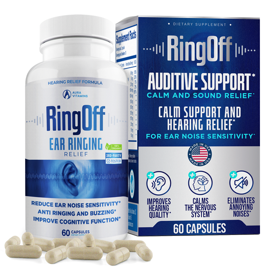 Ring Off Capsules for Natural Ear Ringing & Hearing Support | Aura Vitamins