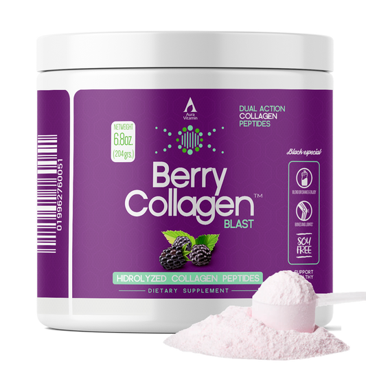 Berry Collagen Blast Powder for Skin, Hair & Nail Support | Aura Vitamins