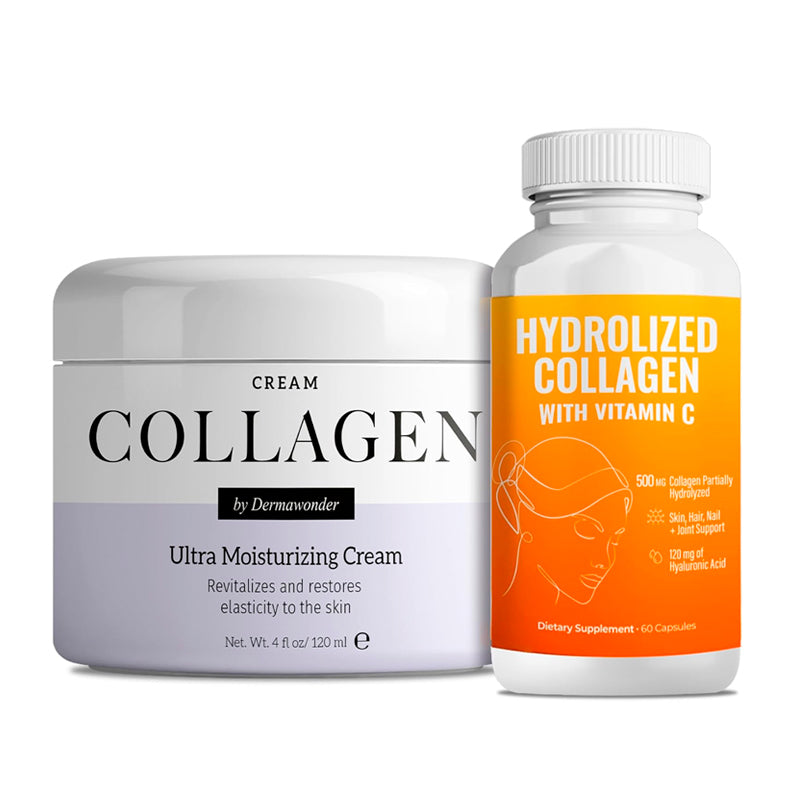 Ultra Collagen Bundle with Orange Collagen Capsules & Firming Cream | Aura Vitamins