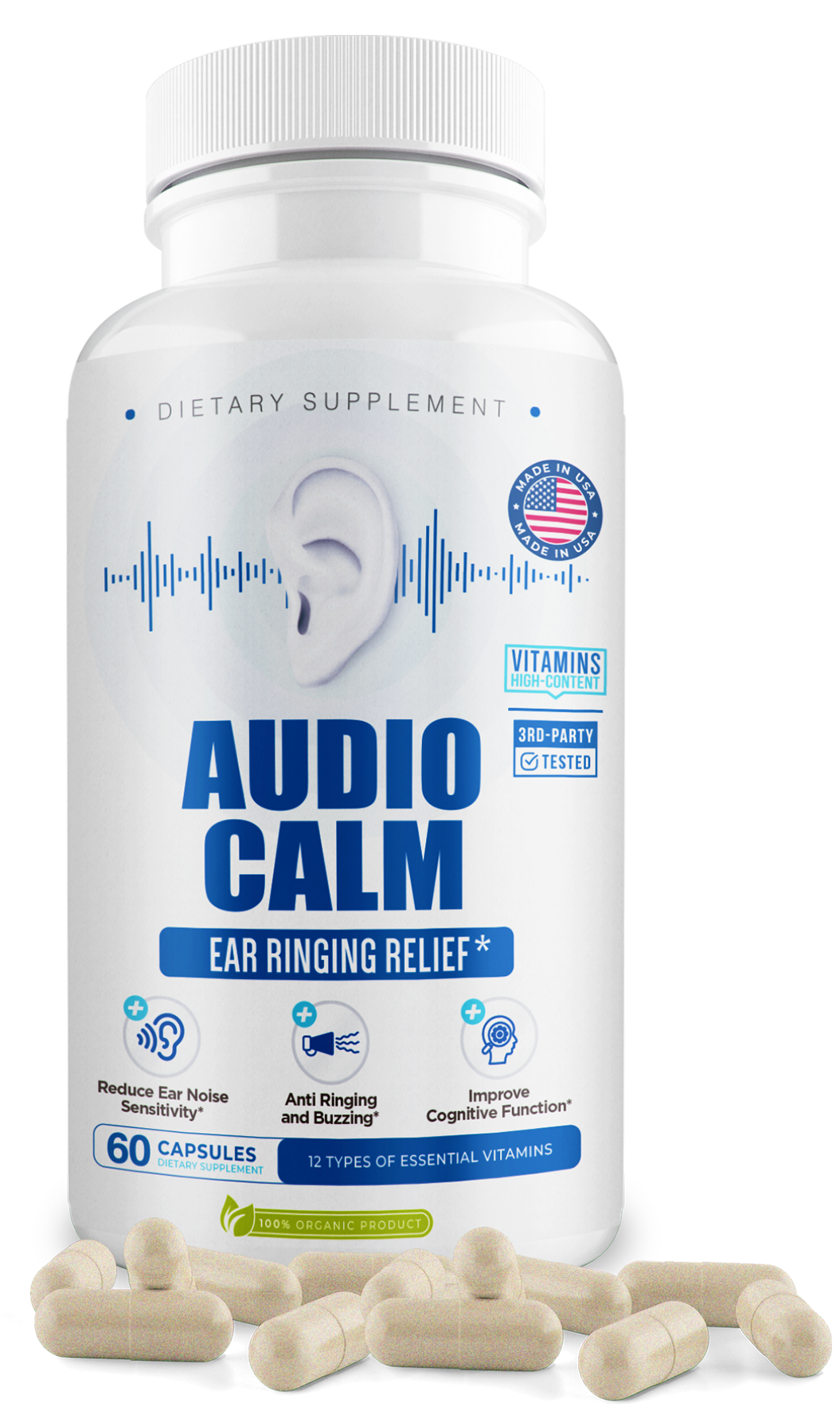 Audio Calm Probiotics - Natural Tinnitus Relief & Immune Support