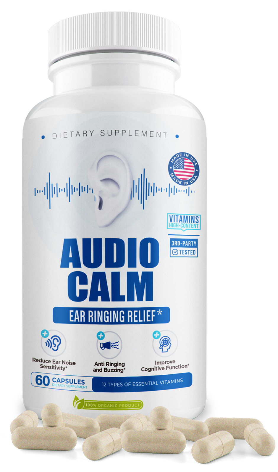 Audio Calm + Bacticure Bundle | Ear & Gut Wellness Bundle | Daily Support System